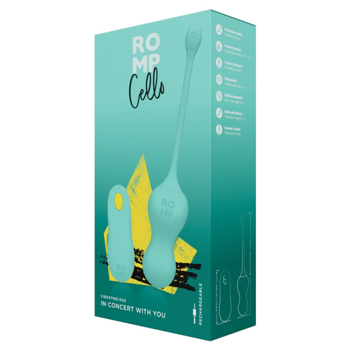 oeuf vibrant sans fil cello 75 x 35cm vert 1