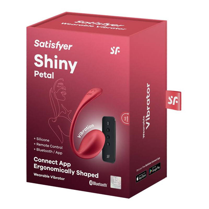 oeuf vibrant sans fil connecte shiny 8 x 4cm rouge 1
