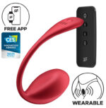 oeuf vibrant sans fil connecte shiny 8 x 4cm rouge 7
