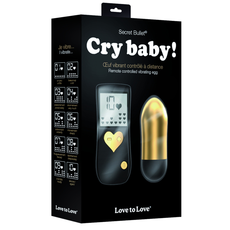oeuf vibrant sans fil cry baby 75 x 3 cm gold 1