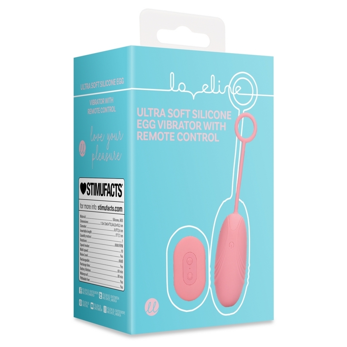 oeuf vibrant sans fil egg soft vibrator 8 x 33 cm rose 1