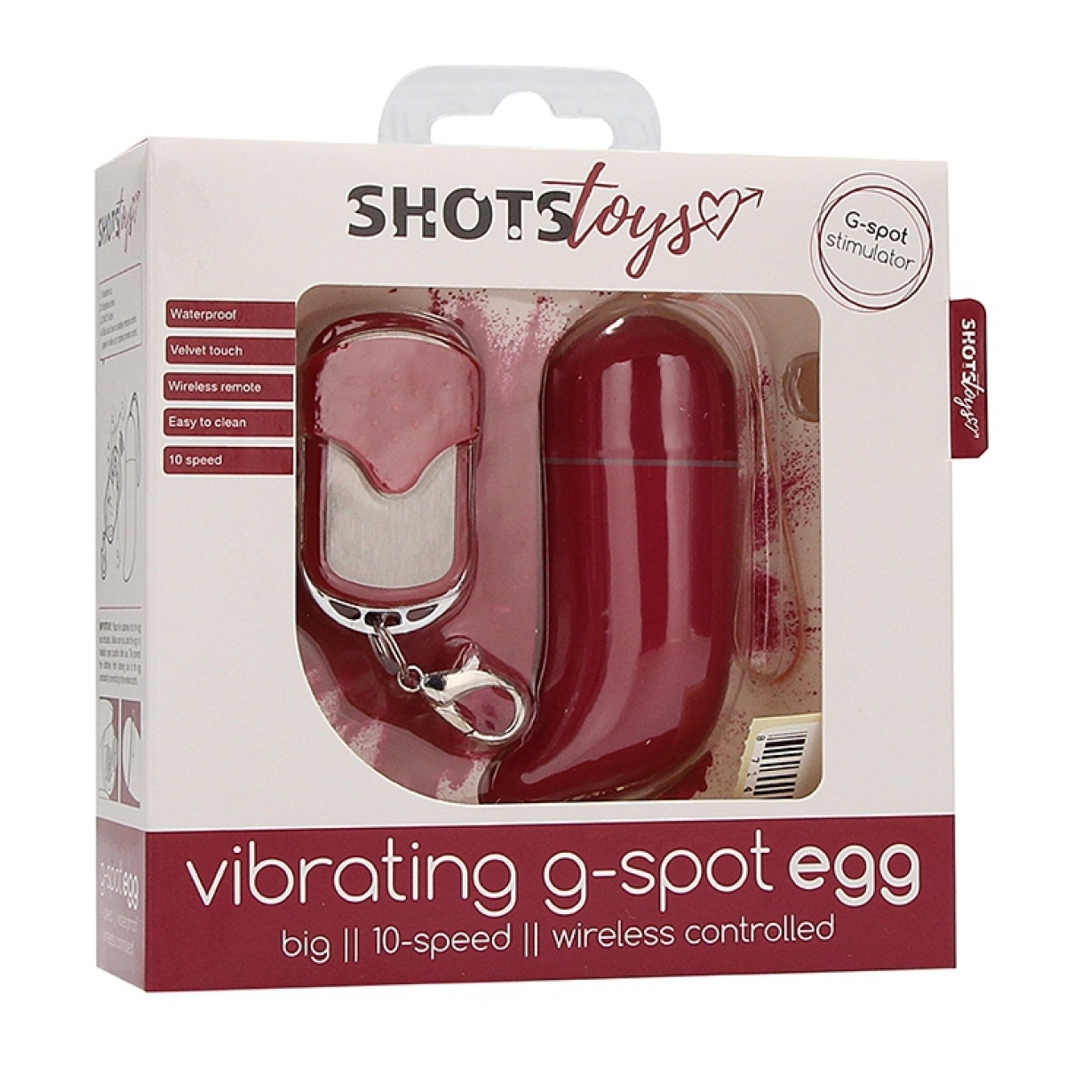 oeuf vibrant sans fil g spot curve 85 x 34cm rouge 1