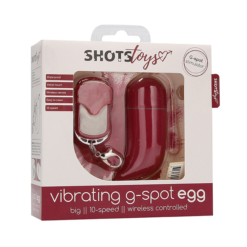 oeuf vibrant sans fil g spot curve 85 x 34cm rouge 1
