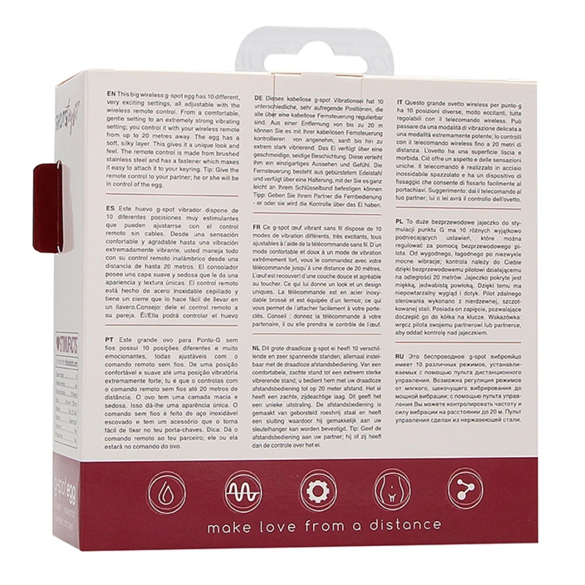 oeuf vibrant sans fil g spot curve 85 x 34cm rouge 2