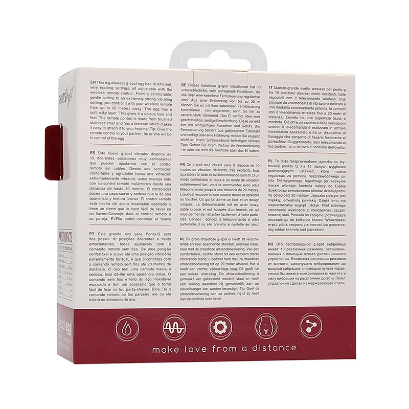 oeuf vibrant sans fil g spot curve 85 x 34cm rouge 2