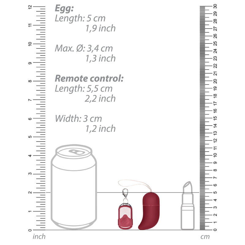 oeuf vibrant sans fil g spot curve 85 x 34cm rouge 3