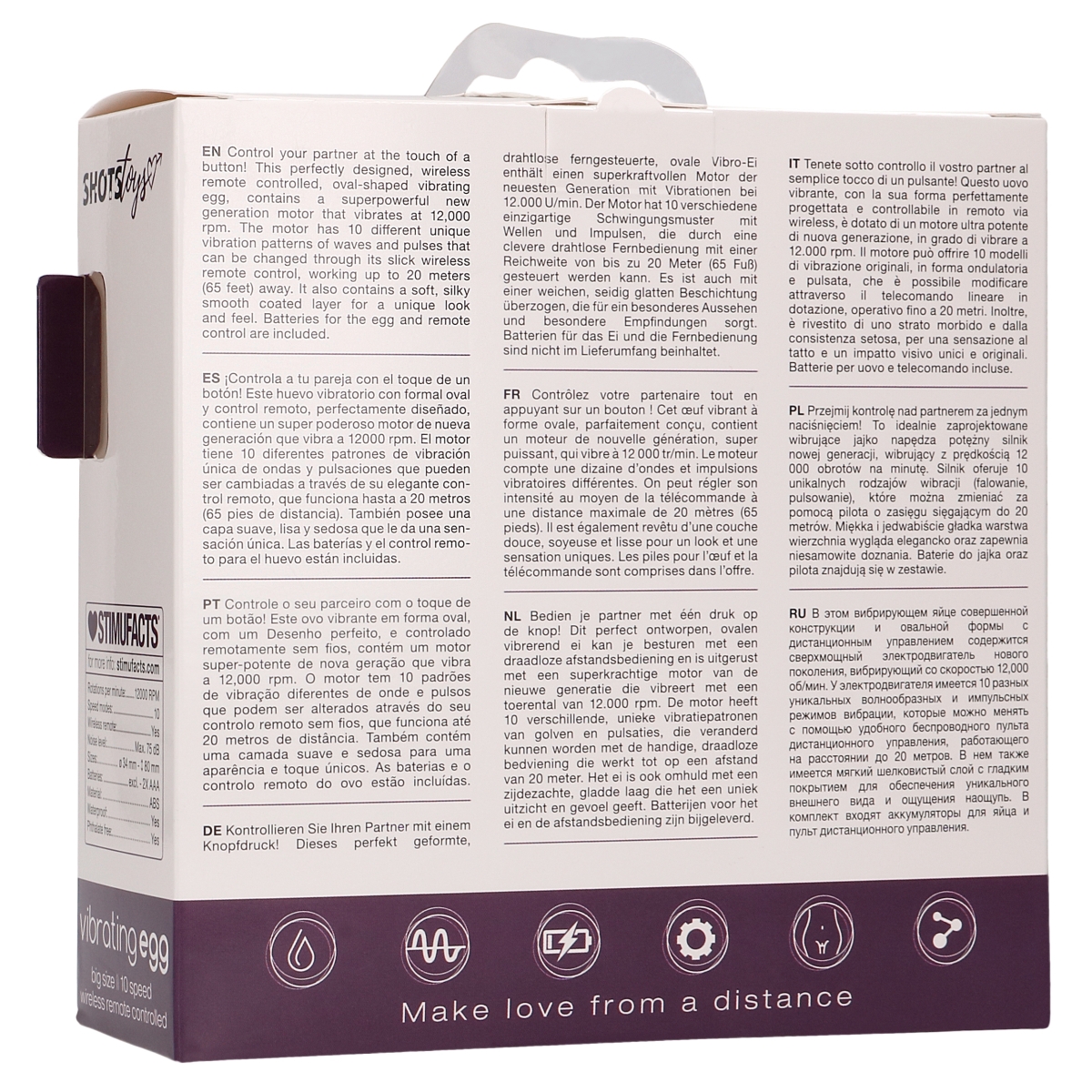 oeuf vibrant sans fil splash 8 x 34 cm violet 10