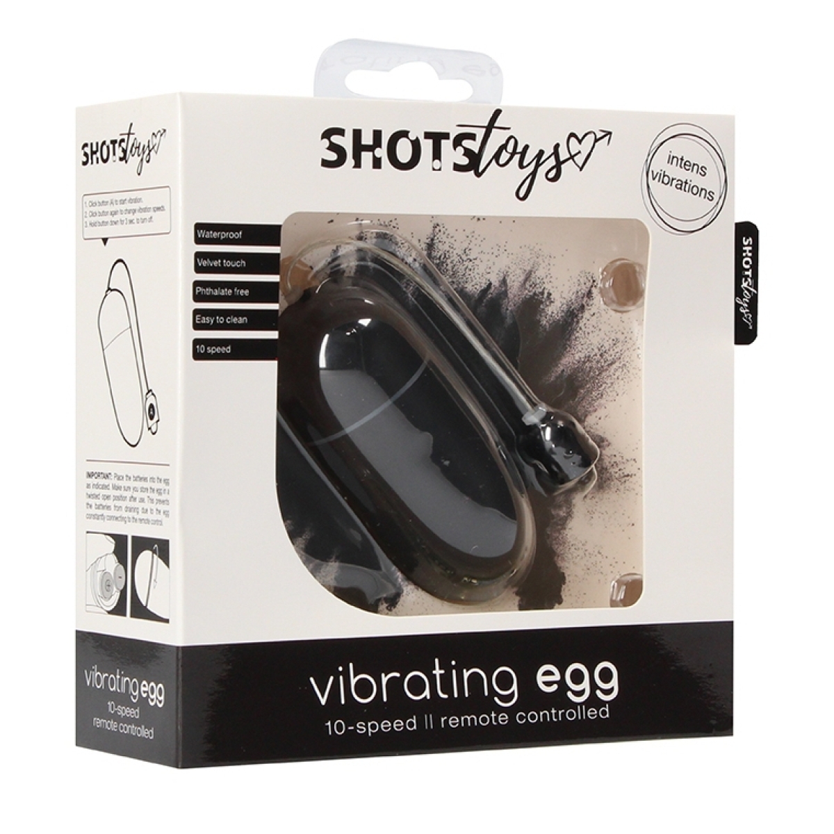 oeuf vibrant sans fil vibrating egg 8 x 35cm noir 1