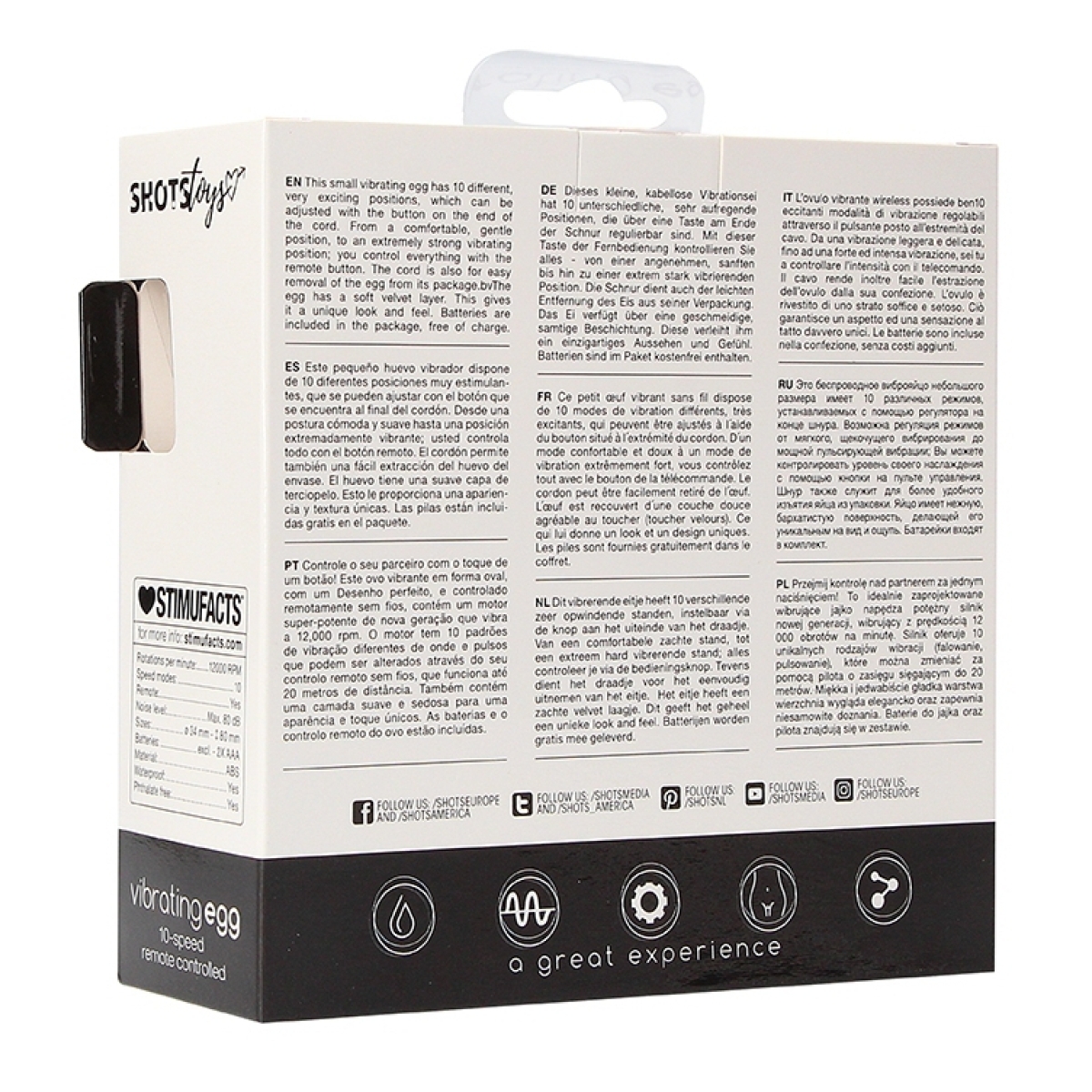 oeuf vibrant sans fil vibrating egg 8 x 35cm noir 2