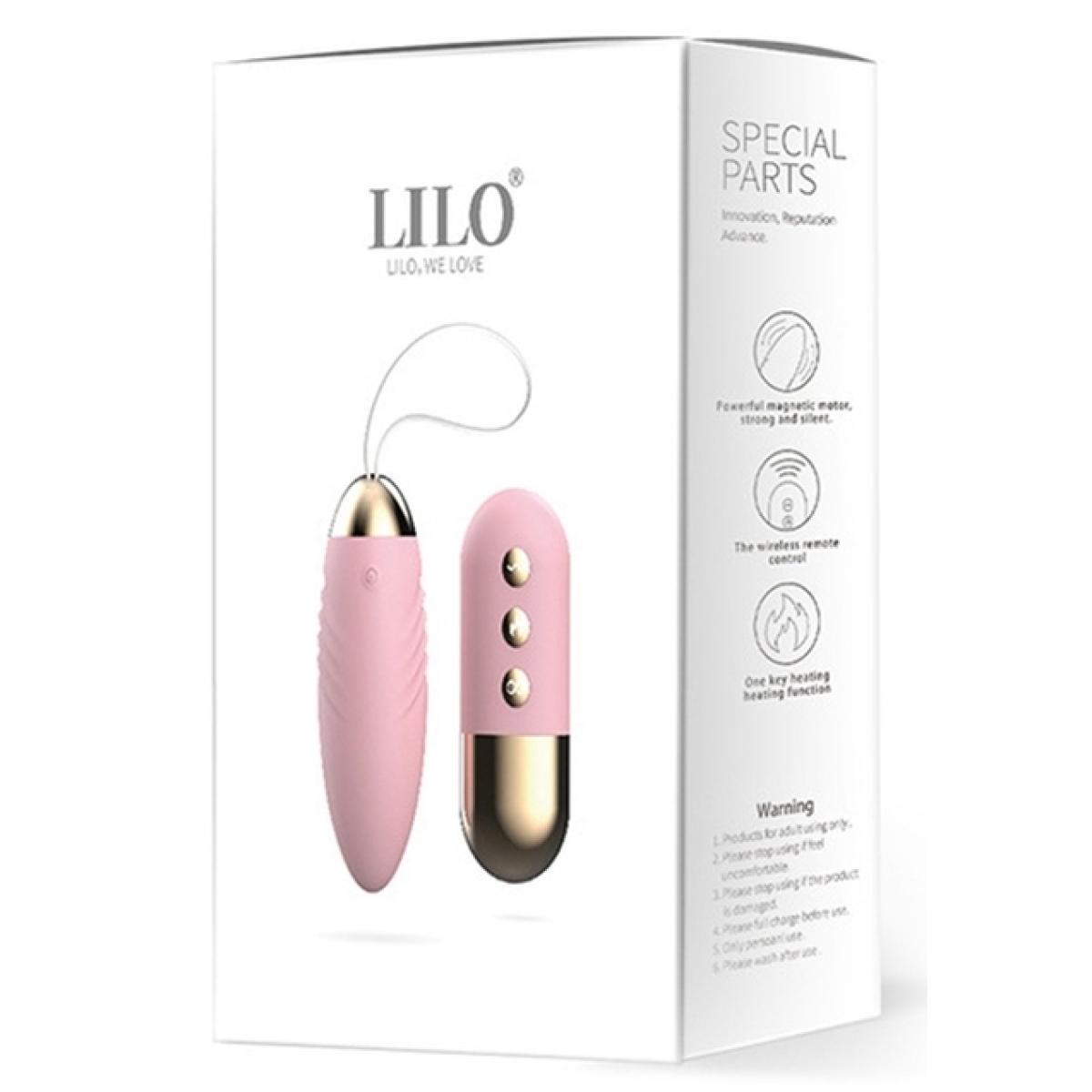 oeuf vibrant telecommande lilo bullet 85 x 35cm rose 1