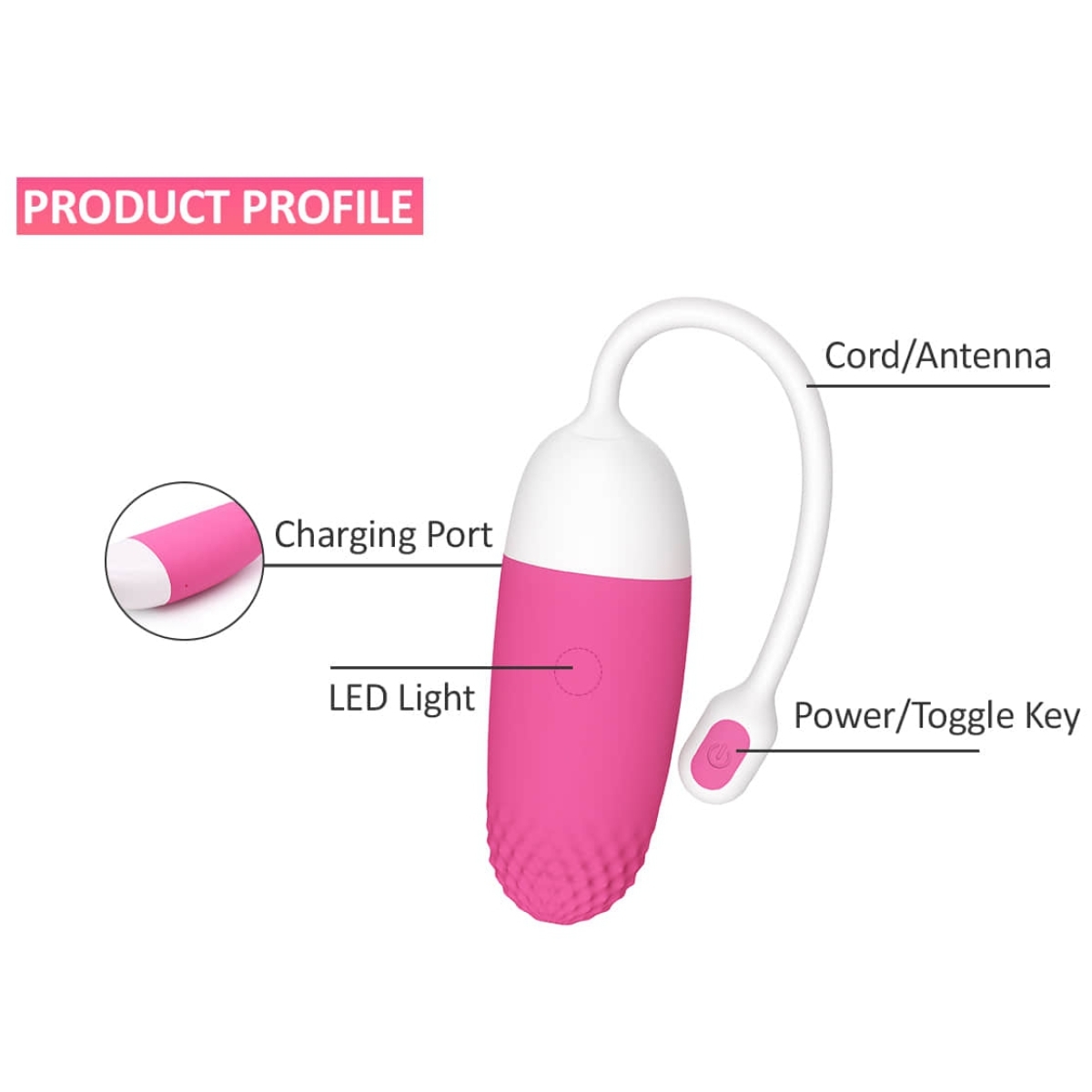 oeuf vibrant vini controle a distance 10 x 36 cm 10