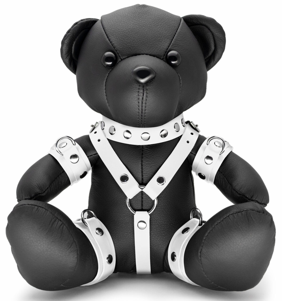 ours en cuir bendy the bdsm teddy bear blanc 1