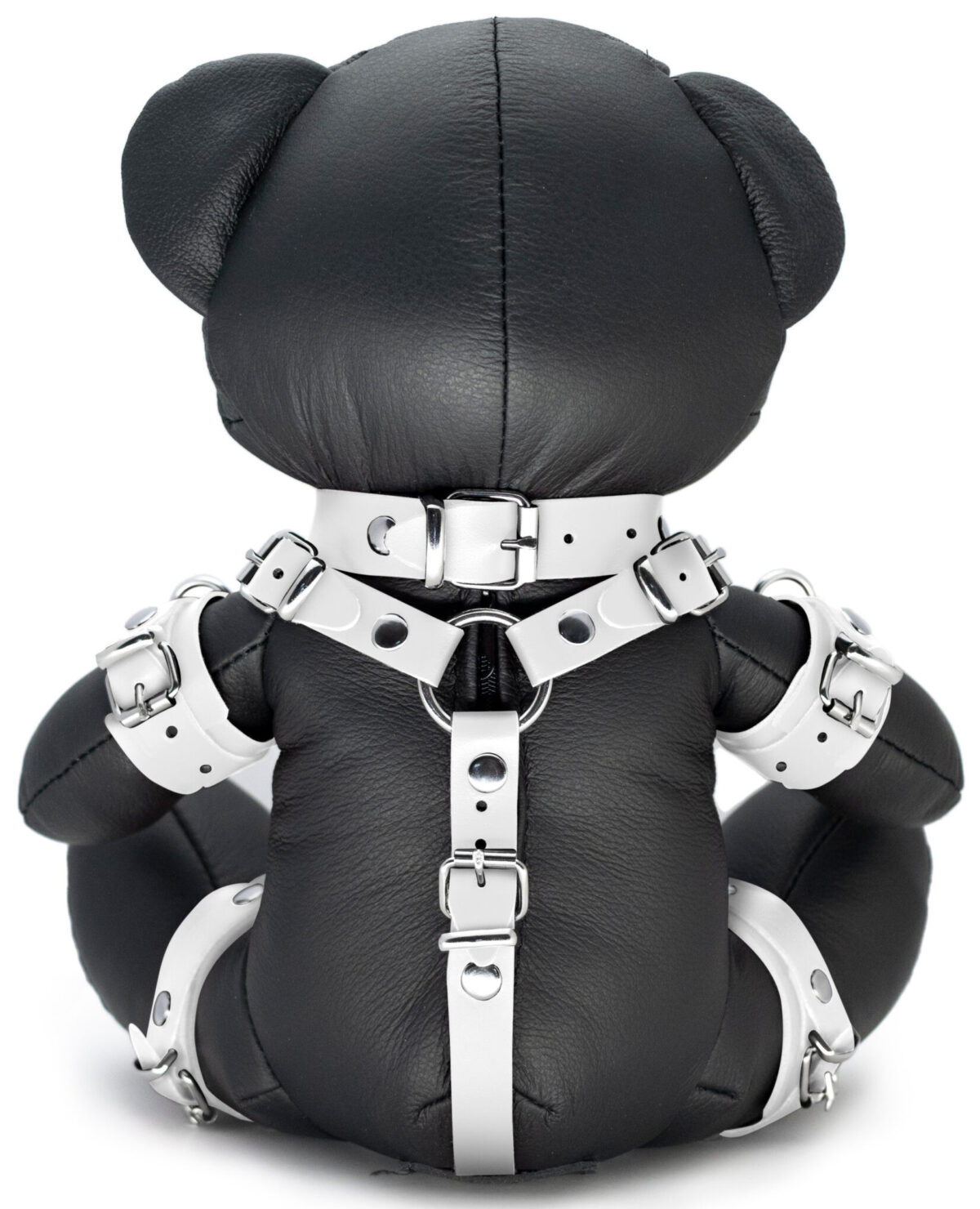 ours en cuir bendy the bdsm teddy bear blanc
