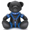 ours en cuir eddy the bdsm teddy bear bleu