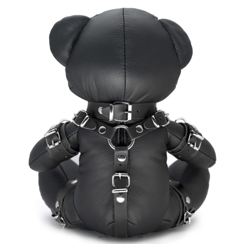 ours en cuir eddy the bdsm teddy bear noir 1