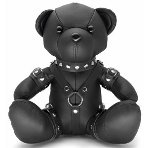 ours en cuir eddy the bdsm teddy bear noir