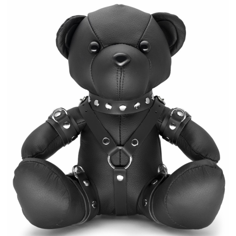 ours en cuir eddy the bdsm teddy bear noir