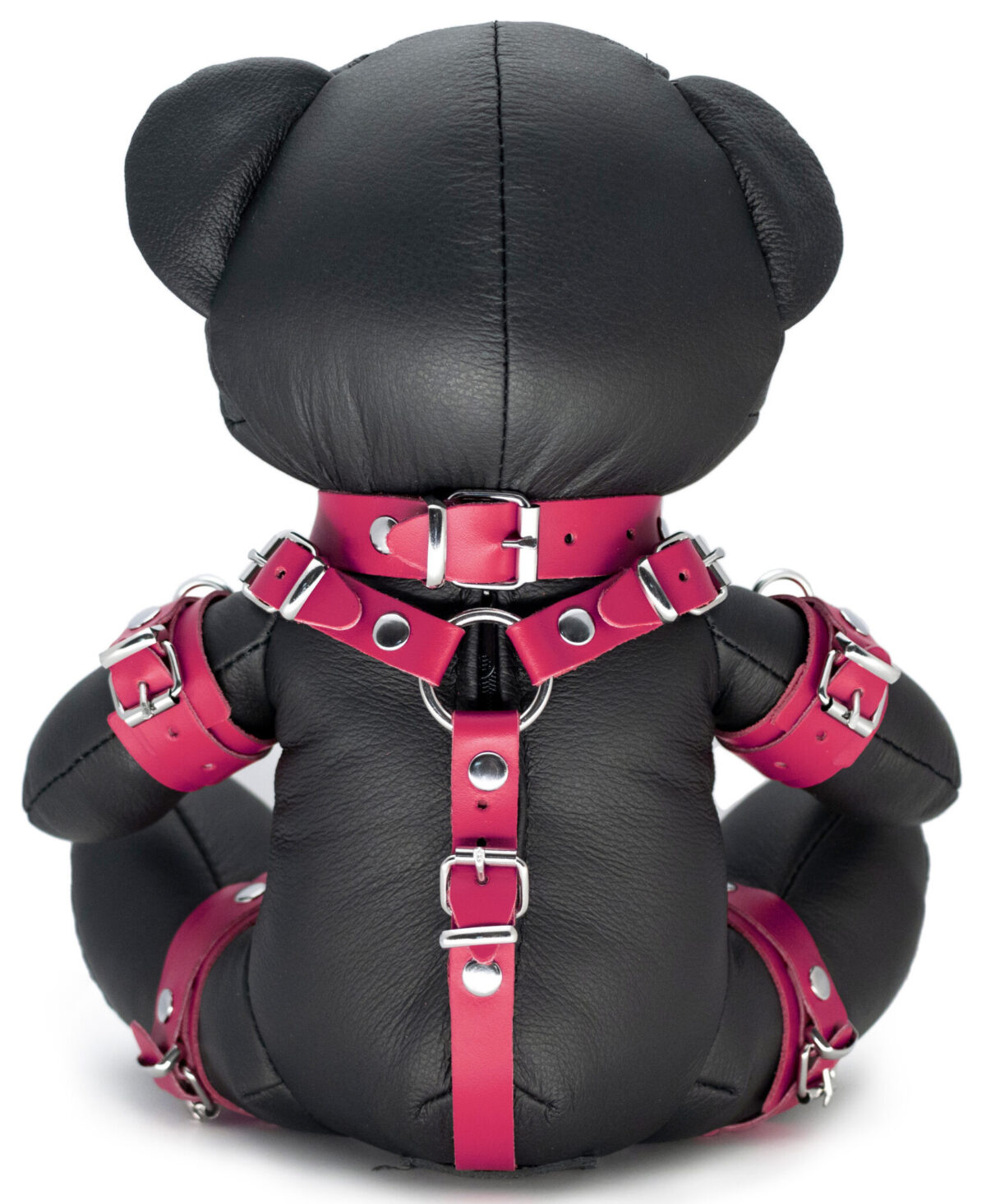 ours en cuir eddy the bdsm teddy bear rose 1