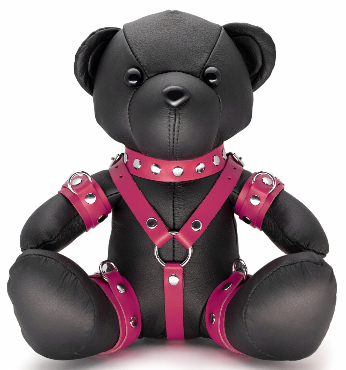 ours en cuir eddy the bdsm teddy bear rose