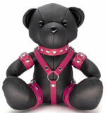 ours en cuir eddy the bdsm teddy bear rose