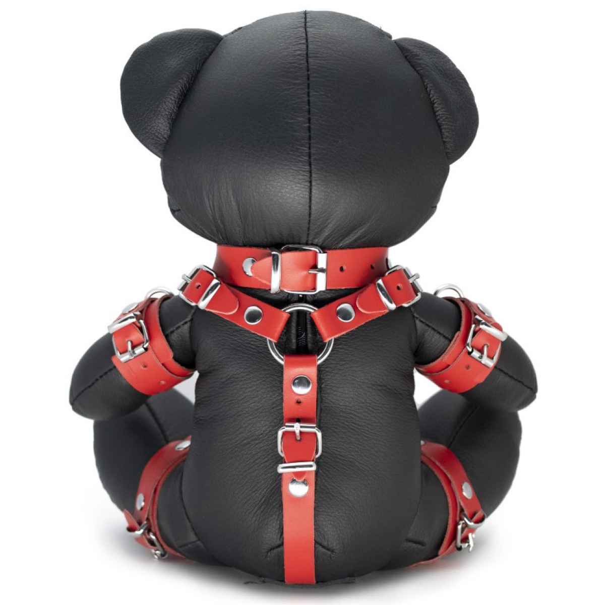 ours en cuir eddy the bdsm teddy bear rouge 1