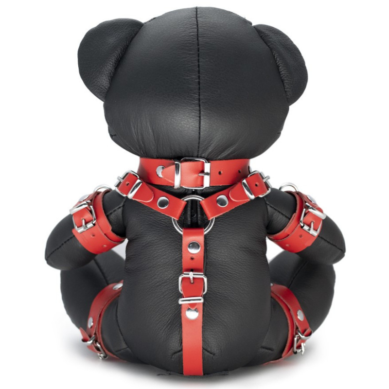 ours en cuir eddy the bdsm teddy bear rouge 1