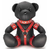 ours en cuir eddy the bdsm teddy bear rouge