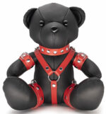 ours en cuir eddy the bdsm teddy bear rouge