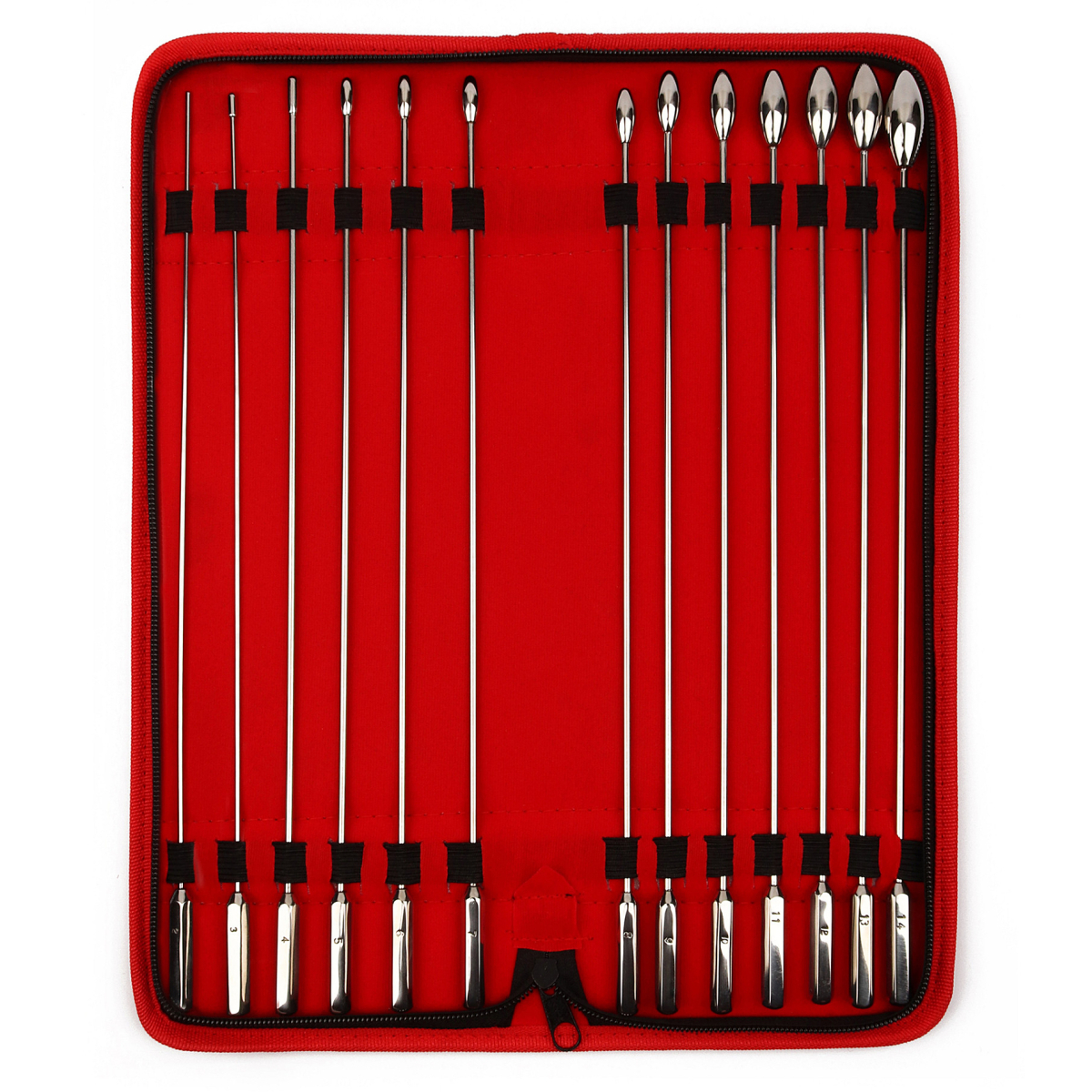 pack 13 tiges d uretre ovalund bud 26 cm diametres 2 a 14mm