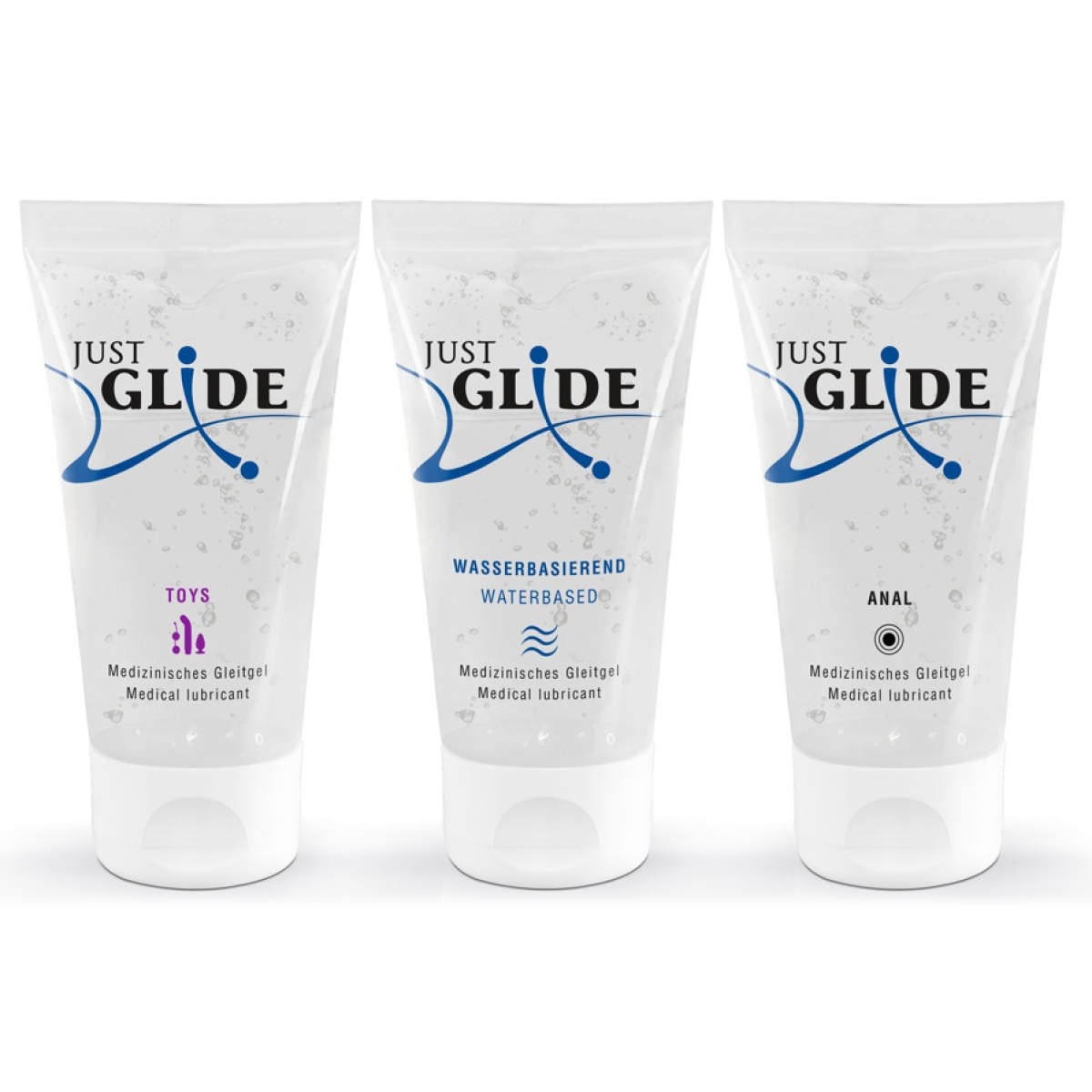 pack 3 lubrifiants eau just glide 50ml