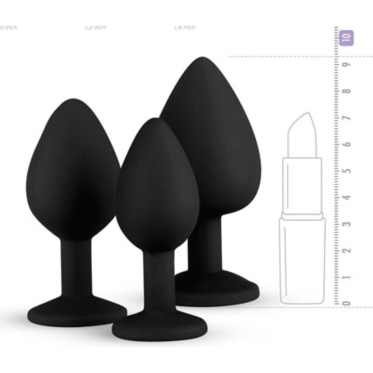 pack de 3 plugs bijou 4