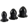 pack de 3 plugs mini fat noirs