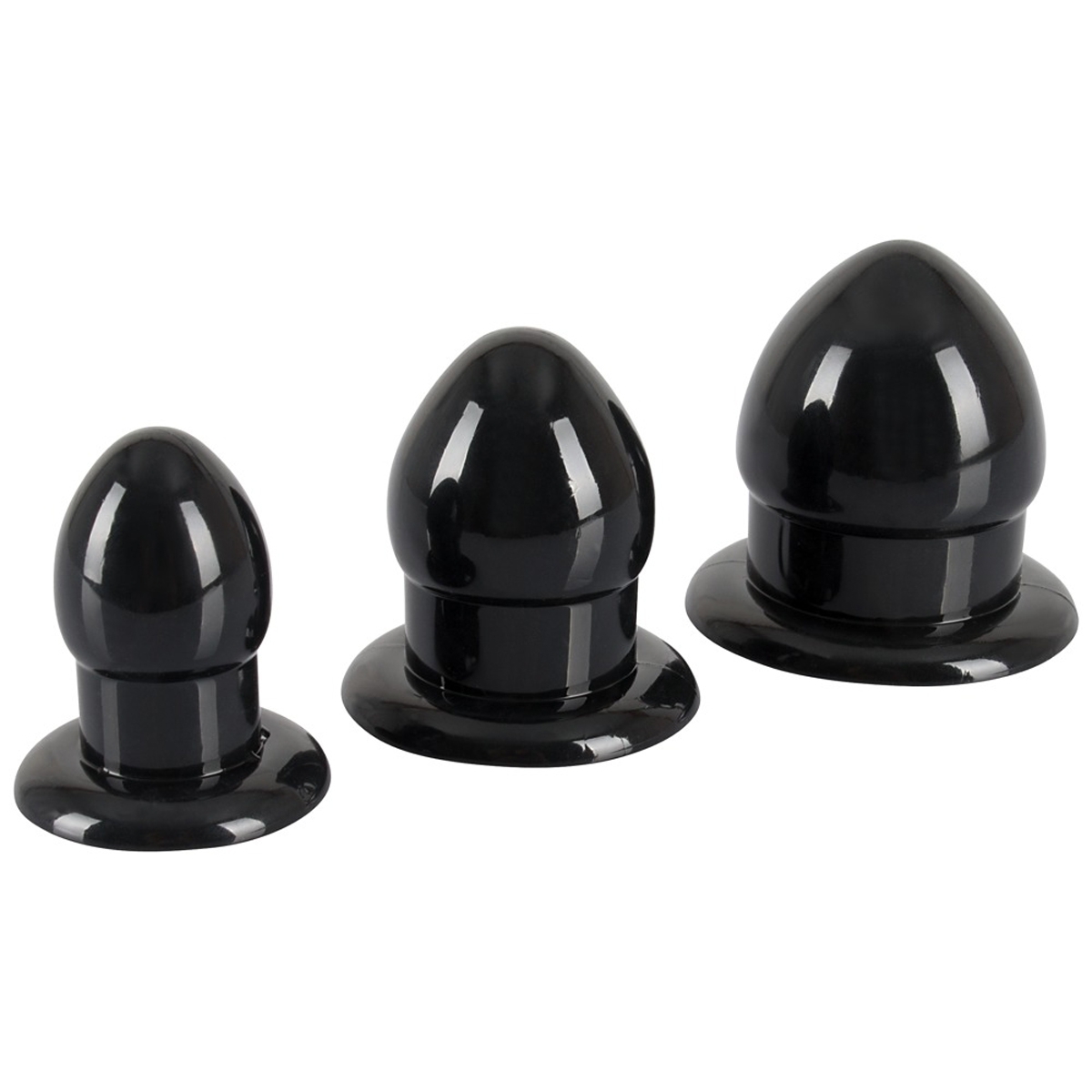 pack de 3 plugs mini fat noirs