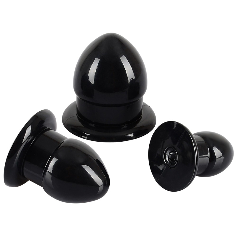 pack de 3 plugs mini fat noirs 2