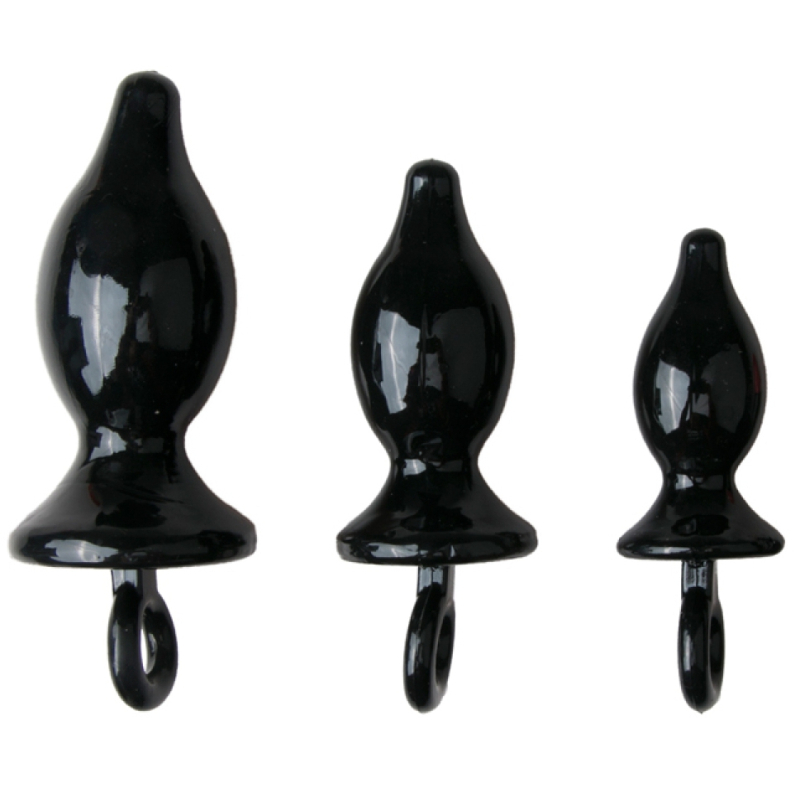 pack de 3 plugs tet ass noirs