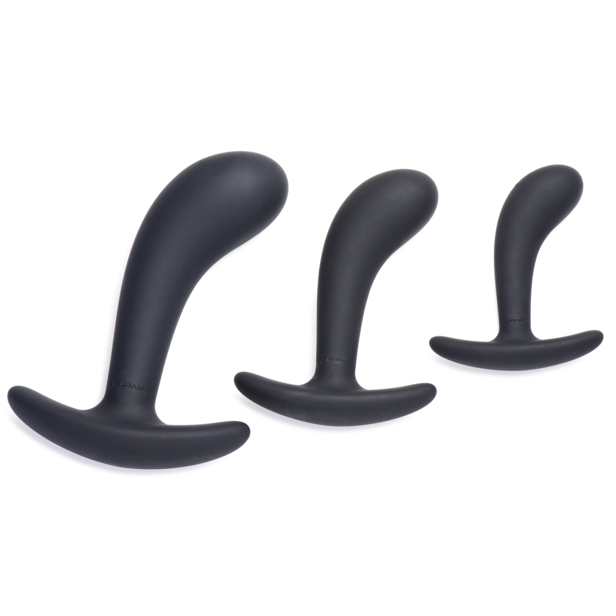 pack de 3 plugs trainer silicone dark delights noirs scaled