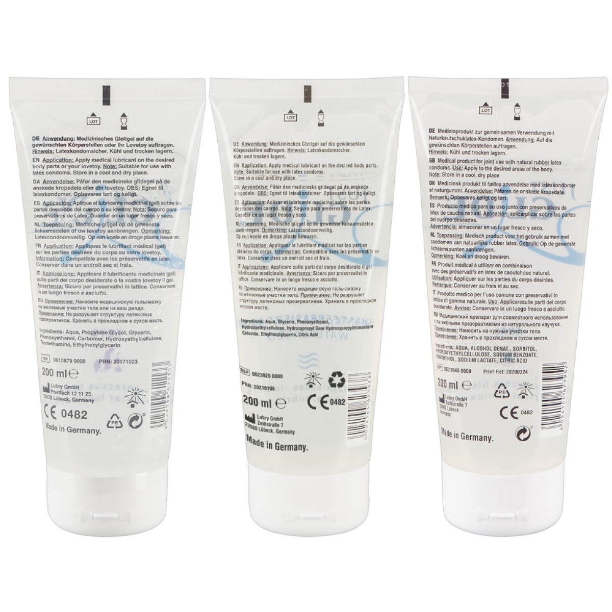 pack lubrifiant eau just glide 200ml x3 1