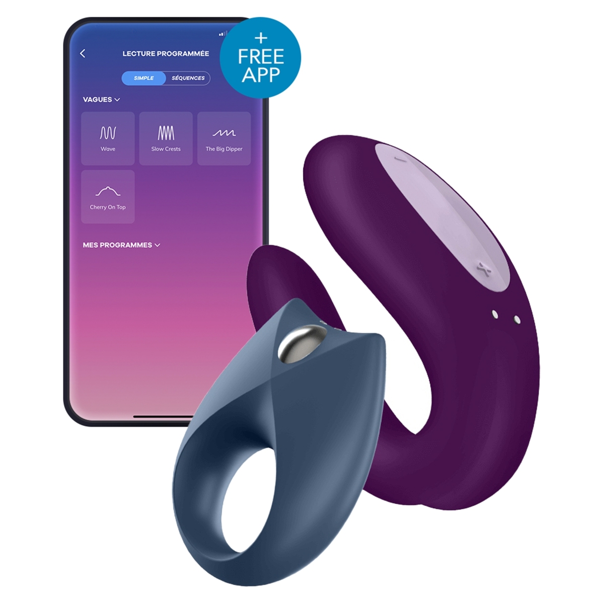 pack satisfyer partner box 2 sextoys connectes