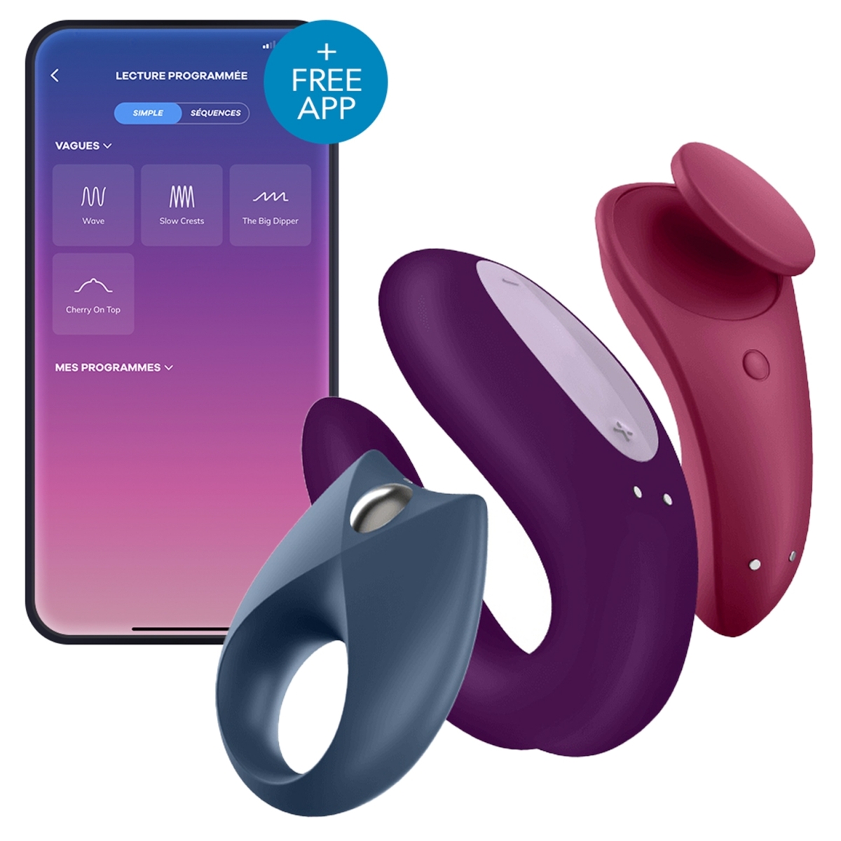 pack satisfyer partner box 3 sextoys connectes