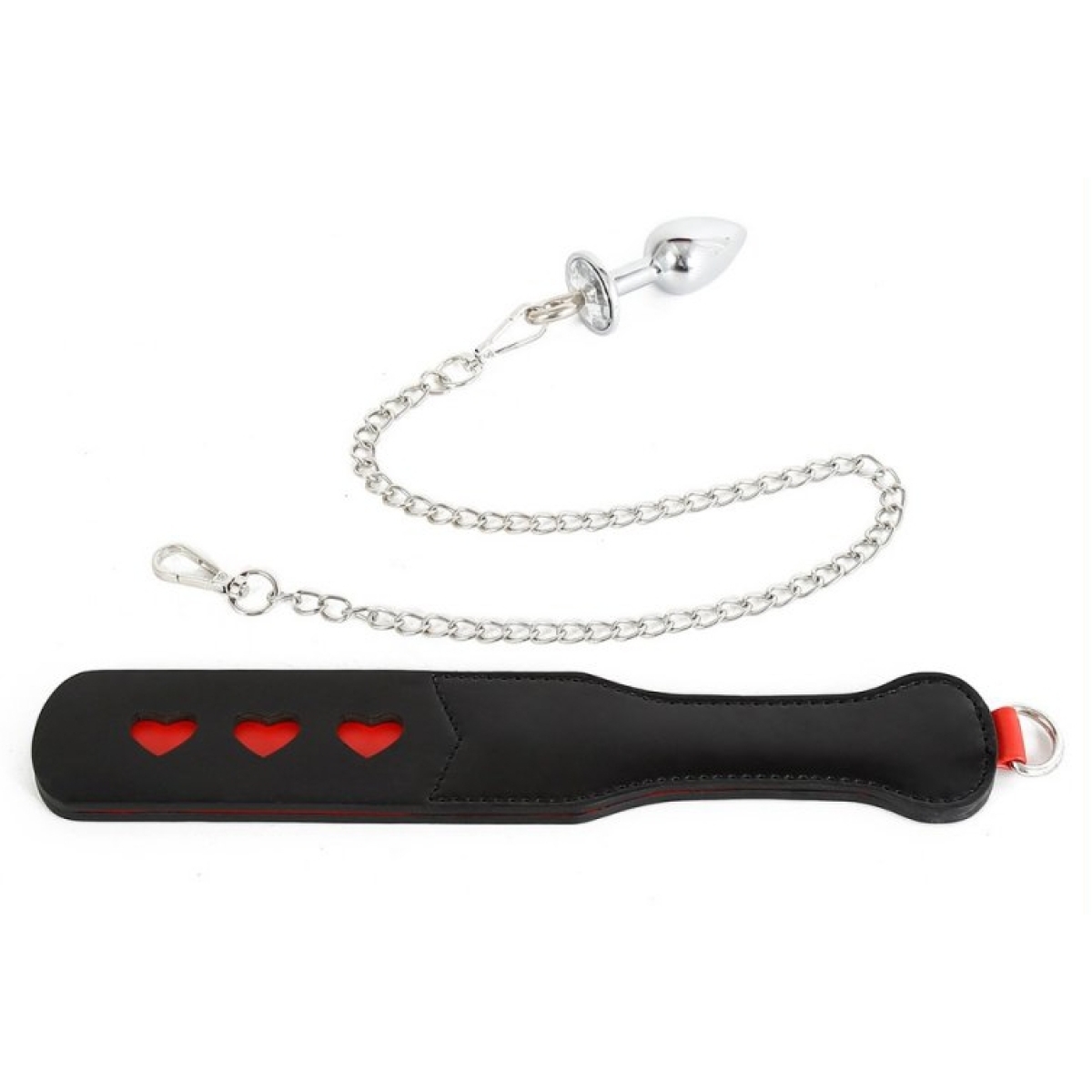 paddle avec chaine et plug spank plug 30cm 1