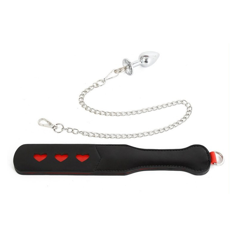 paddle avec chaine et plug spank plug 30cm 1