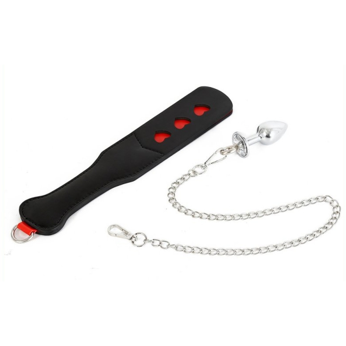 paddle avec chaine et plug spank plug 30cm 4