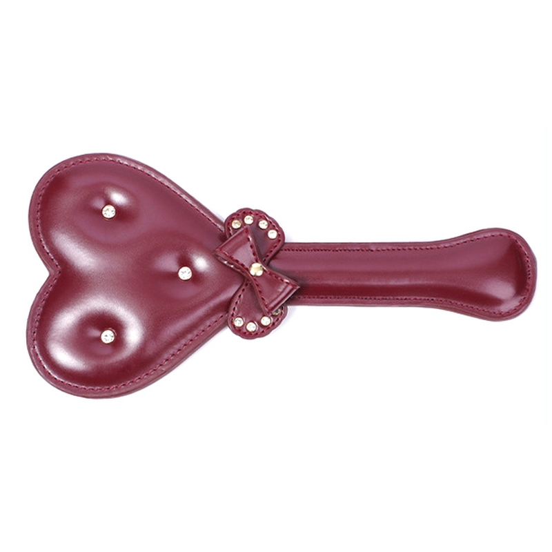 paddle bow heart 30cm marron 1