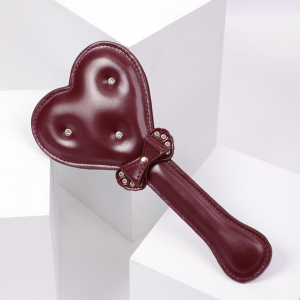 paddle bow heart 30cm marron