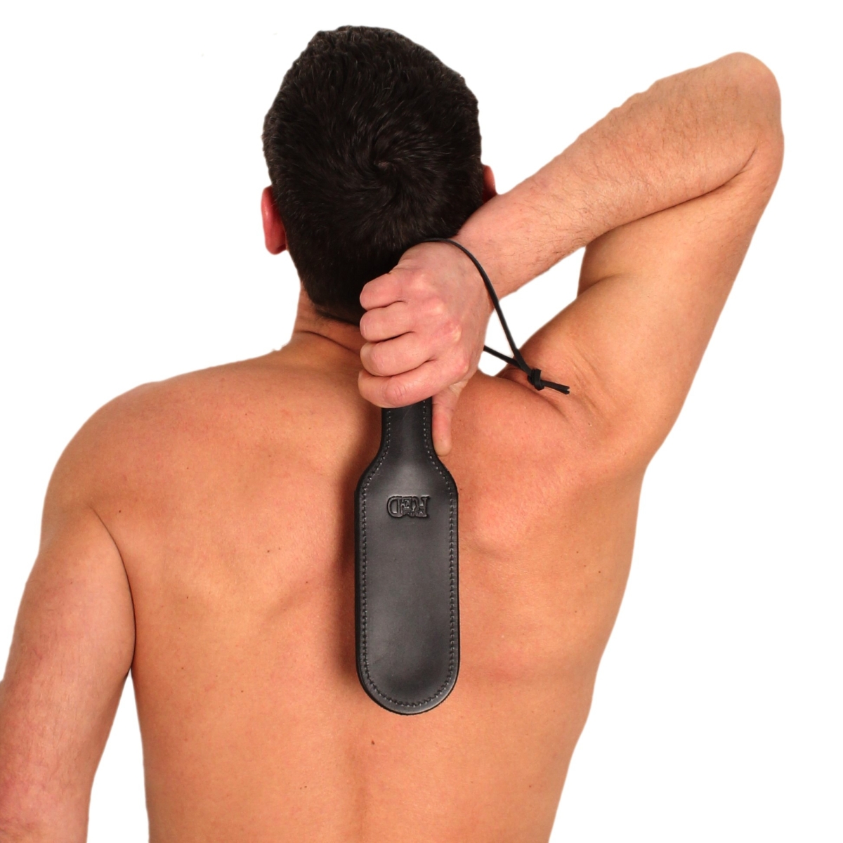 paddle en cuir avec rebords bombes 31 x 7 cm 2