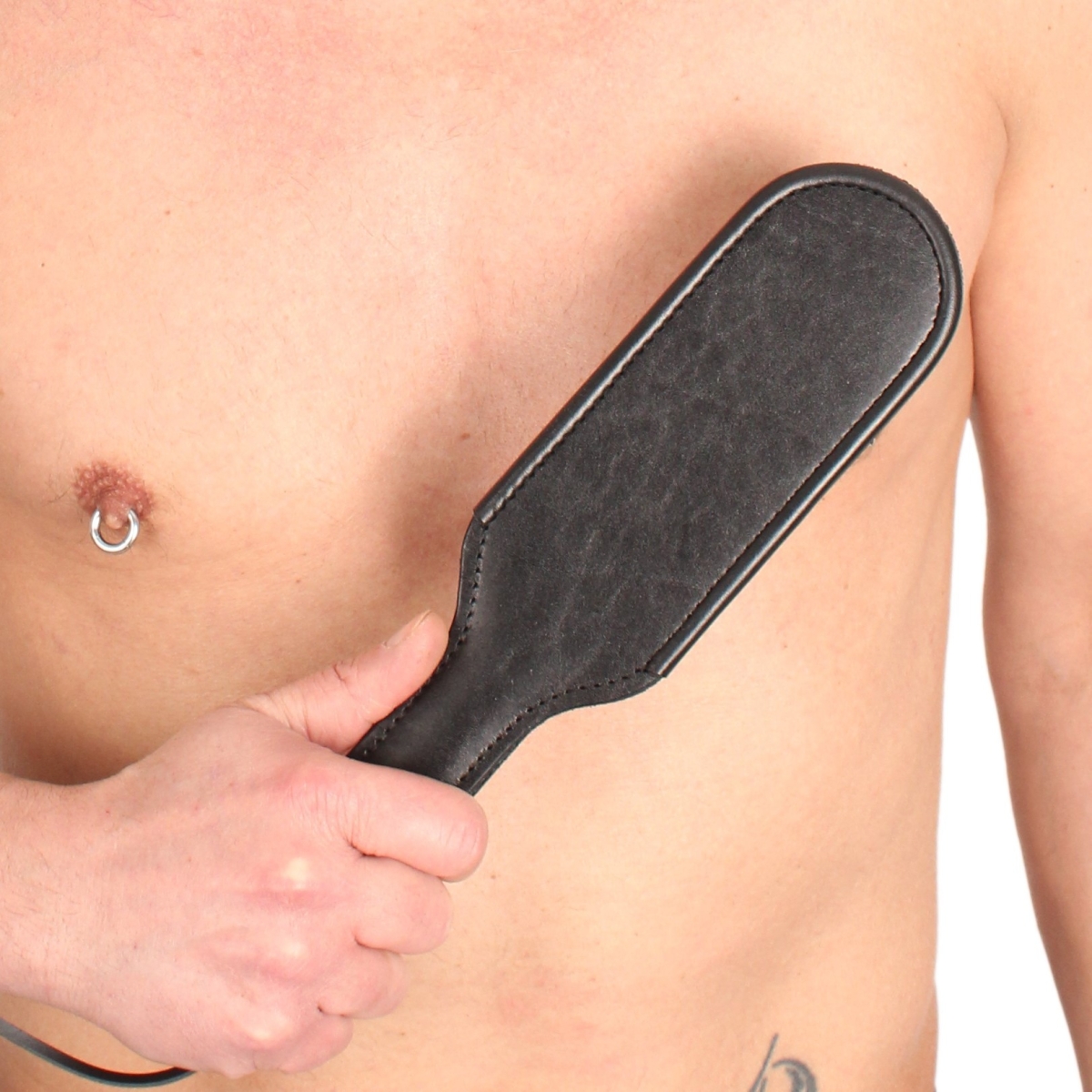 paddle en cuir avec rebords bombes 31 x 7 cm 4