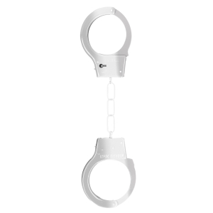 paire de menottes en metal cuffs on argentees