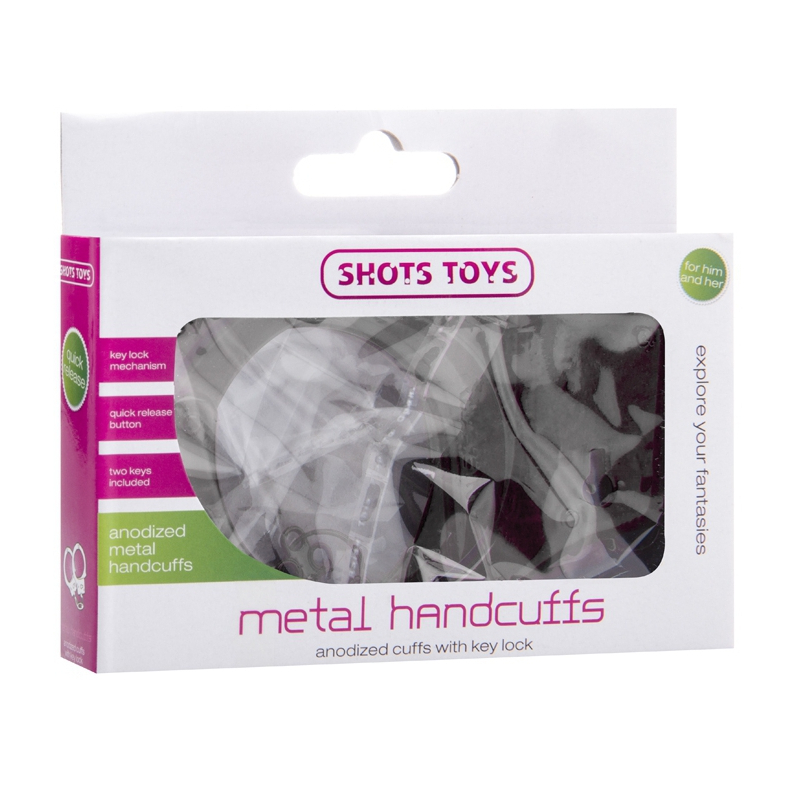 paire de menottes en metal cuffs on noires 2