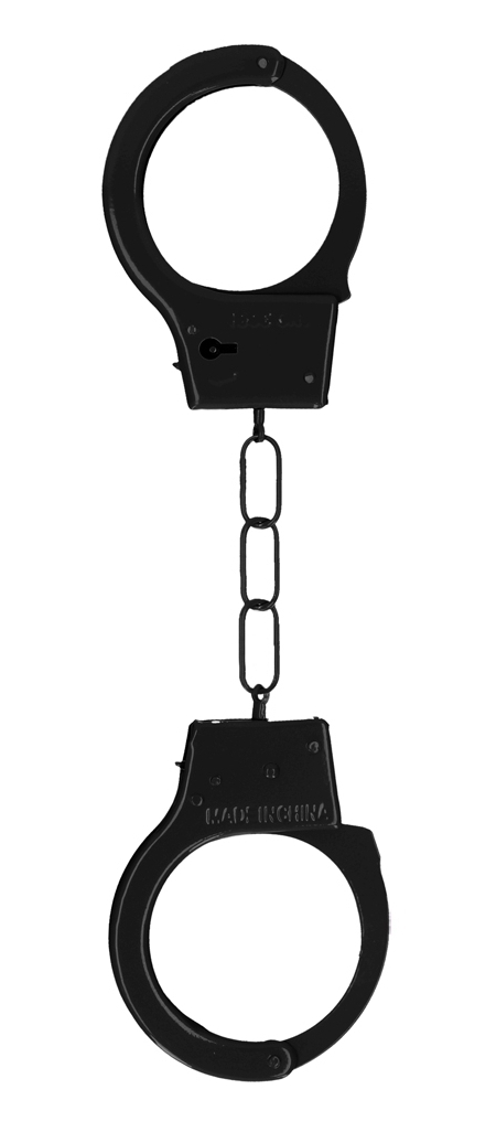 paire de menottes en metal cuffs on noires