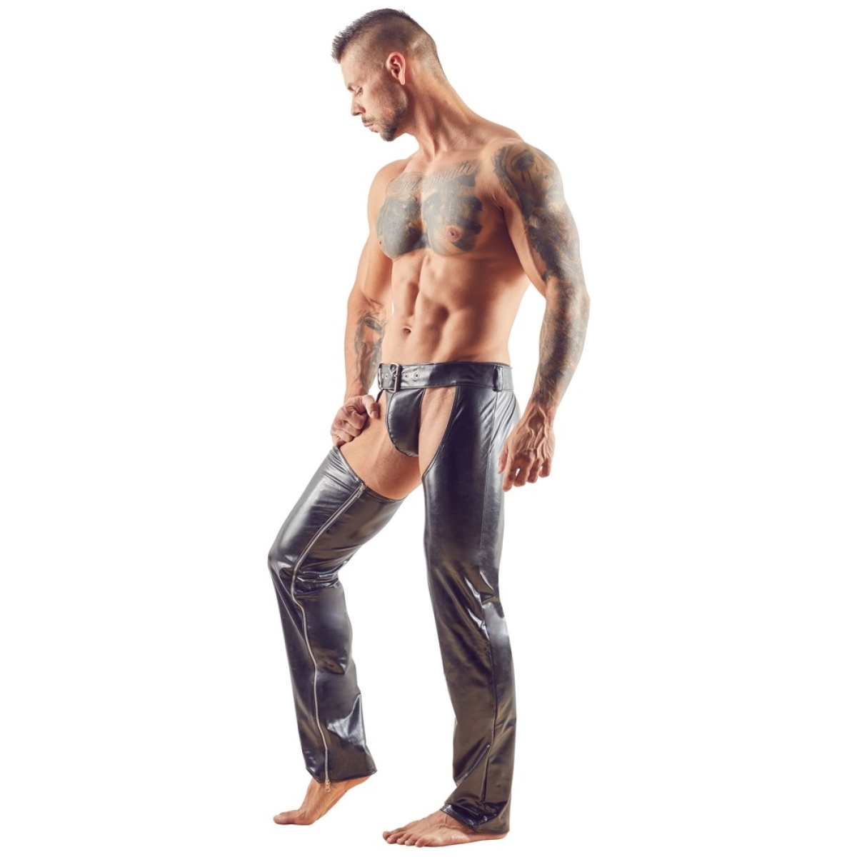 pantalon bdsm chaps noir 4